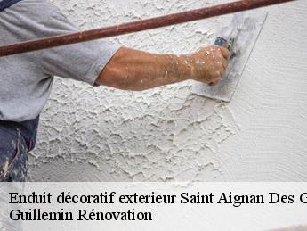 Enduit décoratif exterieur  saint-aignan-des-gues-45460 Guillemin Rénovation 