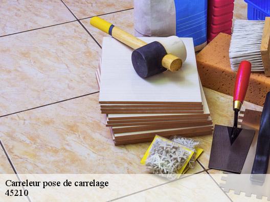 Carreleur pose de carrelage 45210